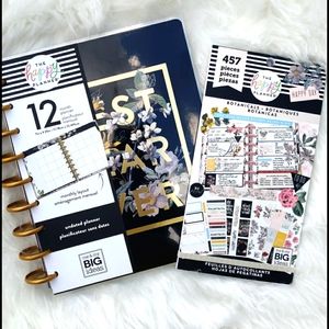 Undated monthly Happy Planner and sticker book